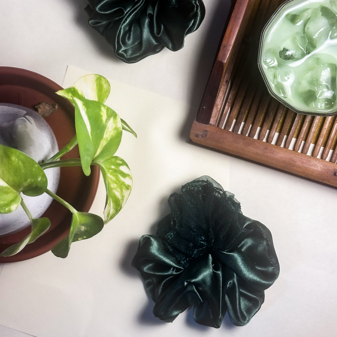 Matcha babe scrunchie