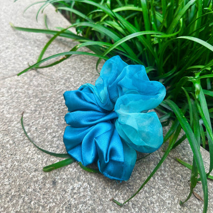 Blue Sheer Satin
